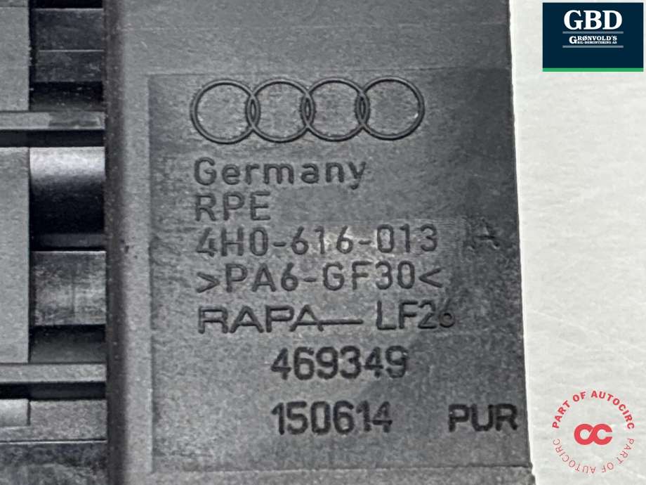 Ventilblokk luftfjæring til Audi A6, Allroad 2015-2019 (Type III, Fase 2) (C7) (C7) (4H0 616 013 D|4H0 616 013|)
