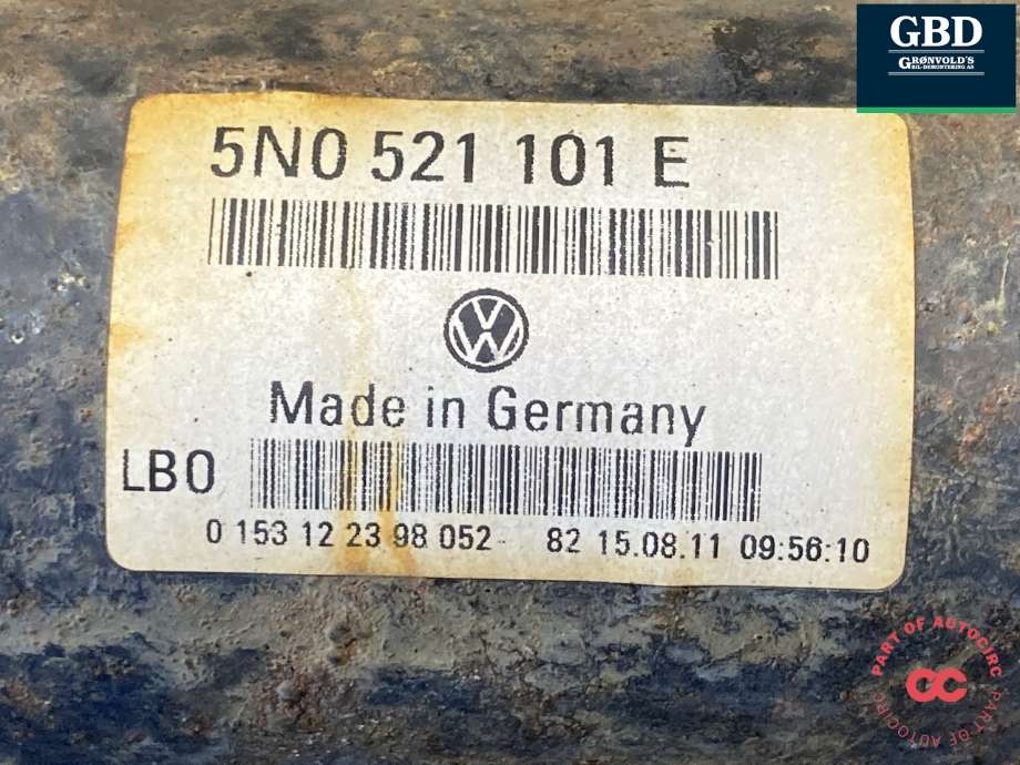 Mellomaksel til VW Tiguan 2011-2016 (Type I, Fase 2)  (5N0 521 101 M|5N0 521 101 MX|)
