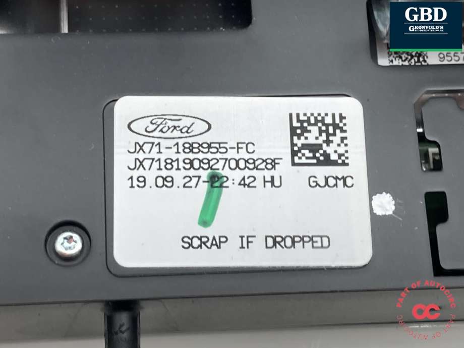 Bilstereo navigasjon skjerm til Ford Focus 2018-->> (Type IV)  (2608340|JX71-18B955-GA|JX71-18B955-FC)