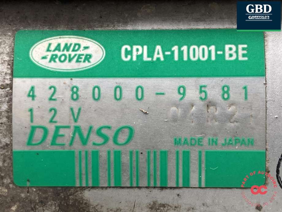 Starter diesel til Land Rover Discovery 2009-2017 (Type IV)  (LR080305. CPLA11001BF|LR034027 | CPLA11001BE|)