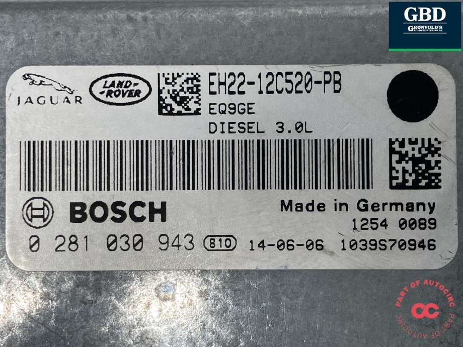 Styreenhet motor til Land Rover Discovery 2009-2017 (Type IV) (LR051141|EH2212C520PB|)
