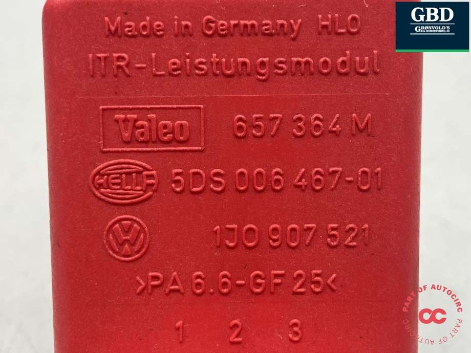 Varmeapparat motstand til Audi TT 1998-2006 (Type I) (1J0 907 521||5DS 006 467 - 01)