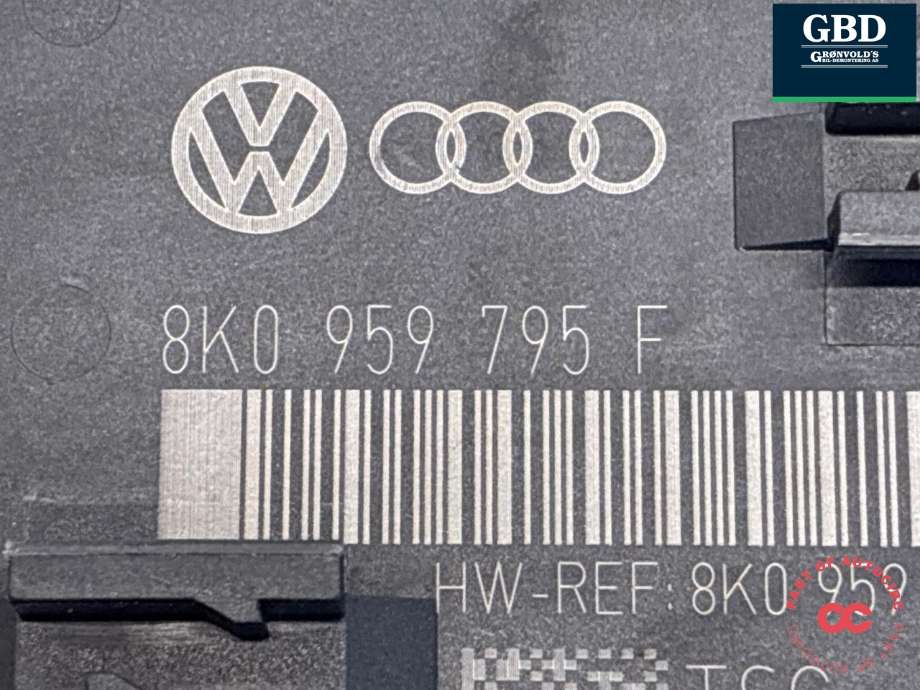 Styreenhet dør høyre bak til Audi Q5 2008-2012 (Type I, Fase 1)  (8K0 959 795 F|)