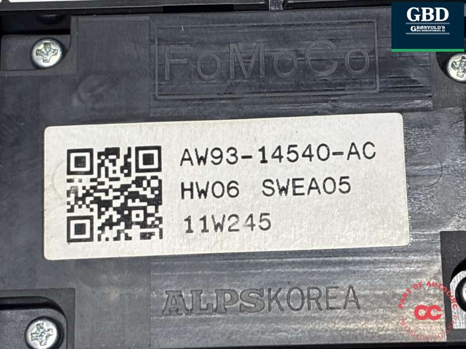 Bryter ruteheis førerdørspanel til Jaguar XF 2008-2015 (X250) (X250) (C2D1739|AW9314540AC|)