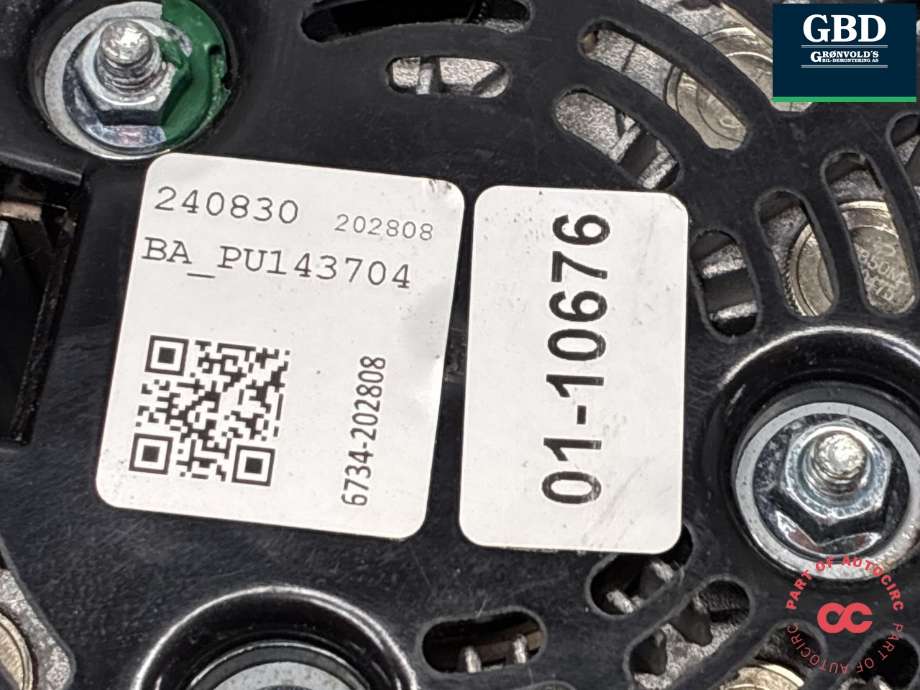 Dynamo diesel til Jaguar XF 2008-2015 (X250) (X250) (C2Z31658| BJ3210300AD|C2Z17063|BJ3210300AC| BJ3210300AC)