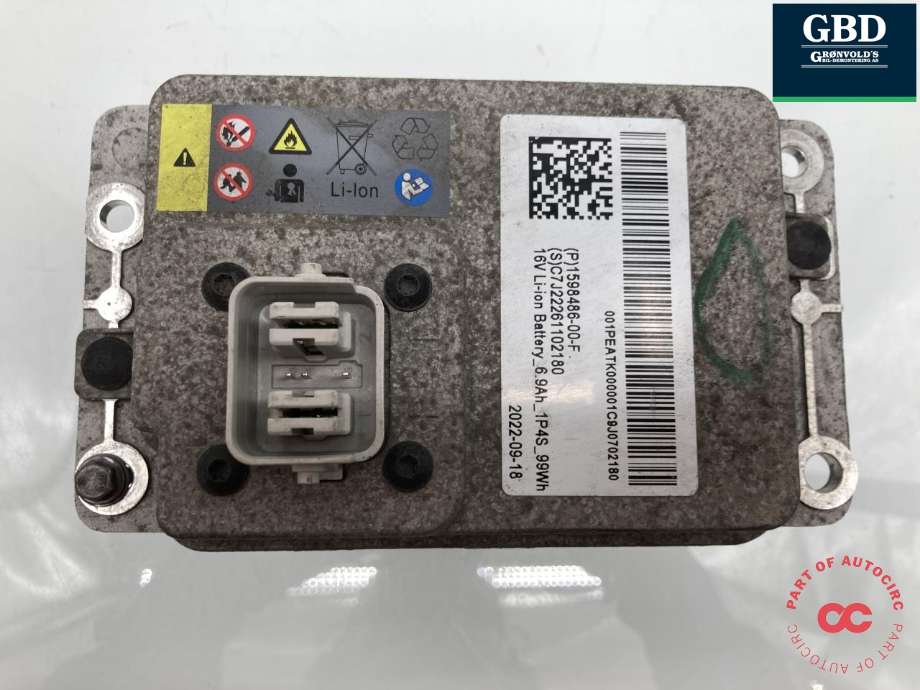 Batteri 12V til Tesla Model Y 2021-2024 (Type I)  (1598486-00-G|1598486-00-F|)