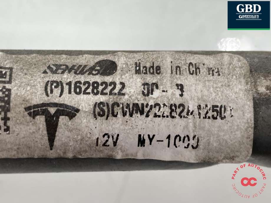 Viskermotor frontrute komplett m/overføring til Tesla Model Y 2021-2024 (Type I)  (1628222-00-A|1628222-00-B|1628222-10-C)