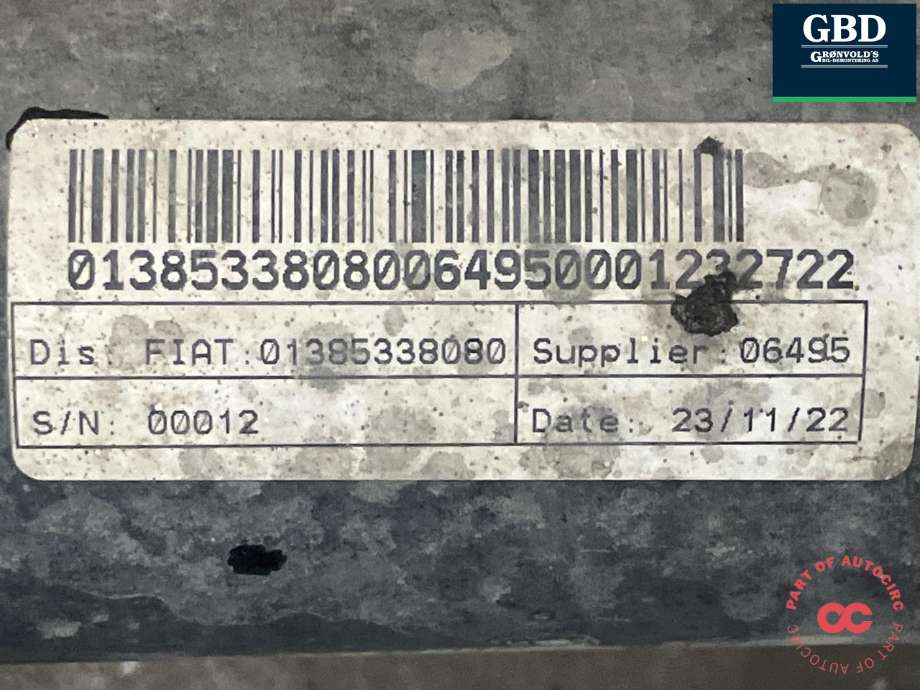 Tannstang til Citroën Jumper 2014-->> (Type III, Fase 2) (16 174 059 80|16 110 749 80|01385338080)
