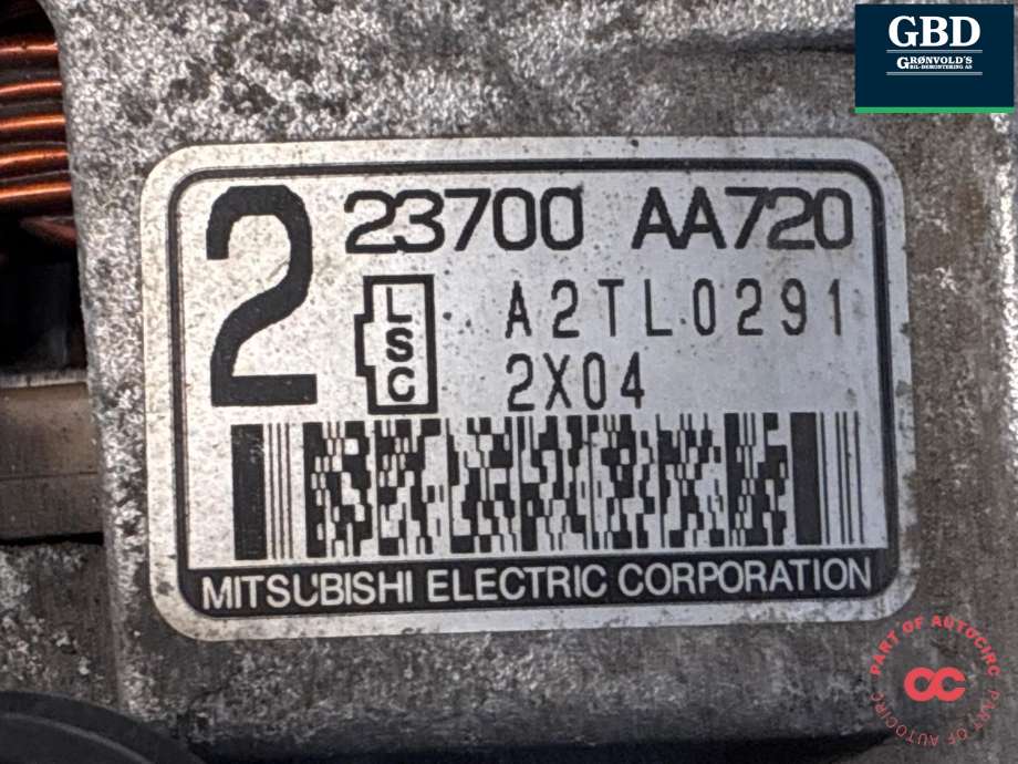 Dynamo til Subaru XV 2012-2017 (Type I) (23700AA720|)
