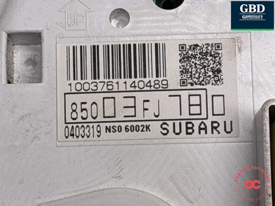 Instrumentpanel til Subaru XV 2012-2017 (Type I)  (85003FJ780|)