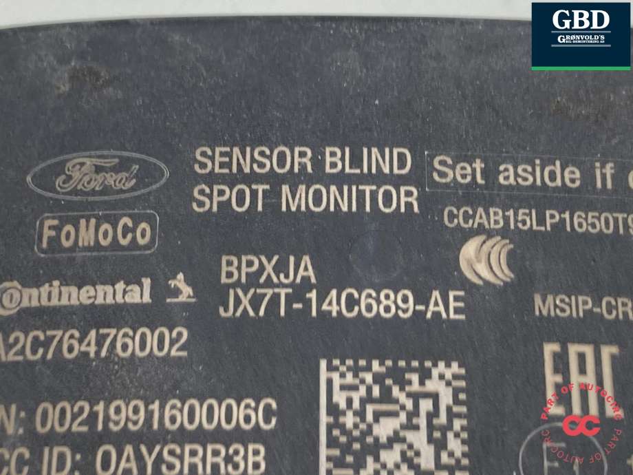 Sensor blindsone til Ford Focus 2018-->> (Type IV) (2346604|JX7T-14C689-AE|)