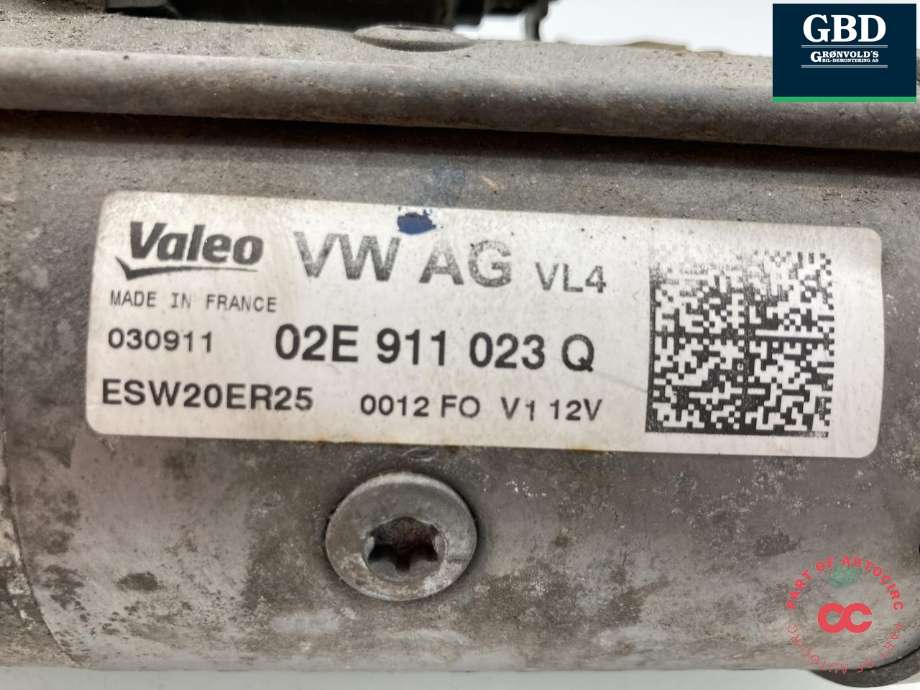 Starter diesel til VW CC 2008-2012 (PASSAT CC) (PASSAT CC) (02E 911 024 C|02E 911 023 Q|02E 911 023 QX |02E 911 024 CX)