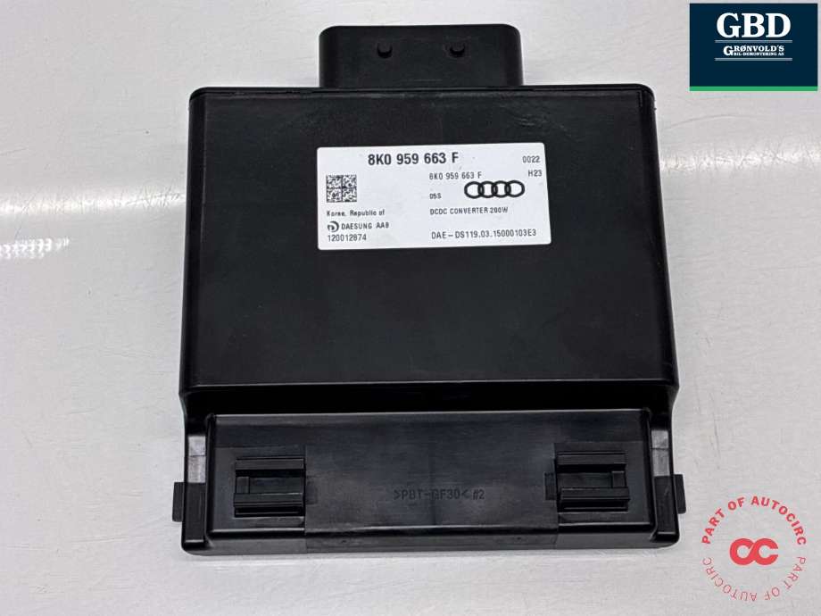 Spenningsregulator til Audi A6, Allroad 2015-2019 (Type III, Fase 2) (C7) (C7) (8K0 959 663 F|)