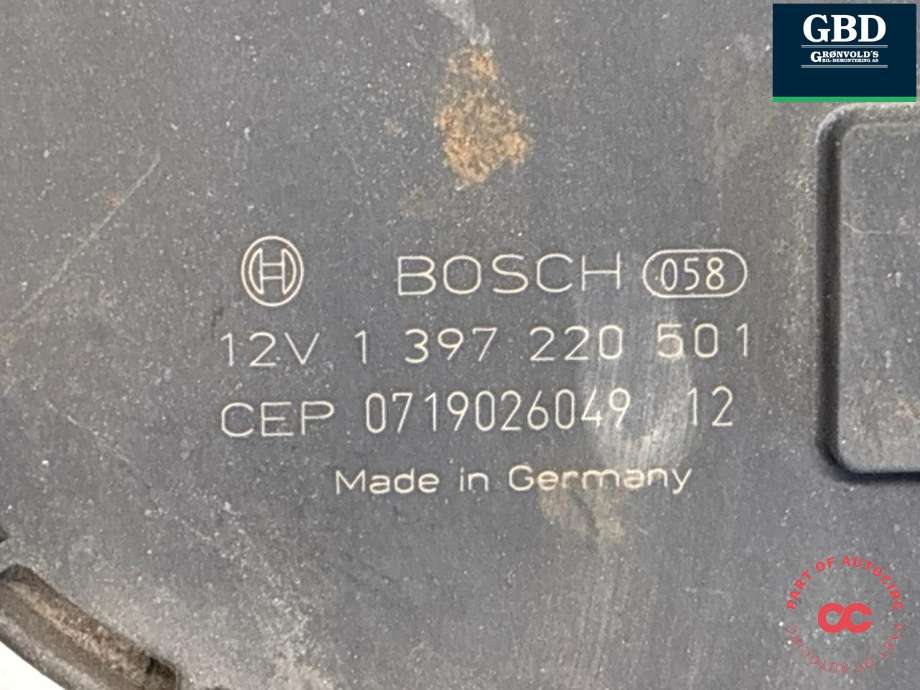 Viskermotor frontrute komplett m/overføring til VW EOS 2006-2013  (5K1 955 601|1K1 955 601|1Q1 955 119 A  .1Q1 955 119 C)