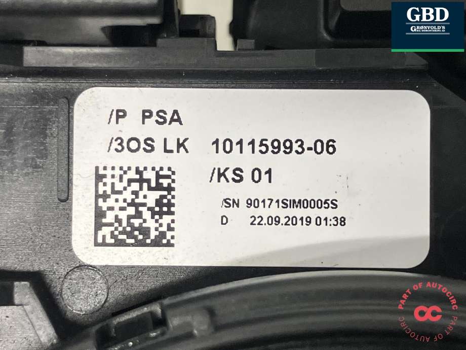 Bryter combi til Peugeot Partner 2019-->> (Type III) (98 312 564 ZD|)