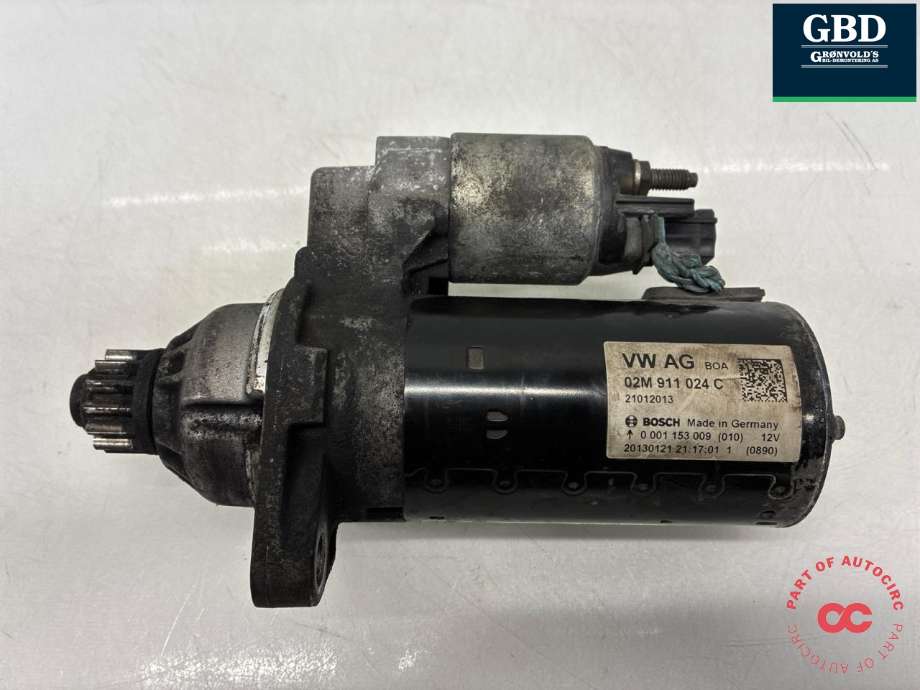 Starter diesel til Audi Q3, 2011-2014 (Type I, Fase 1)  (02M 911 024 C)