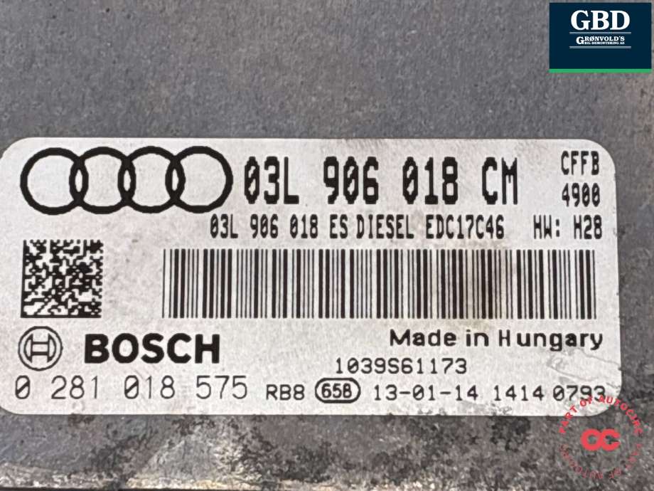 Styreenhet motor til Audi Q3 2011-2014 (Type I, Fase 1) (03L 906 018 CM|)
