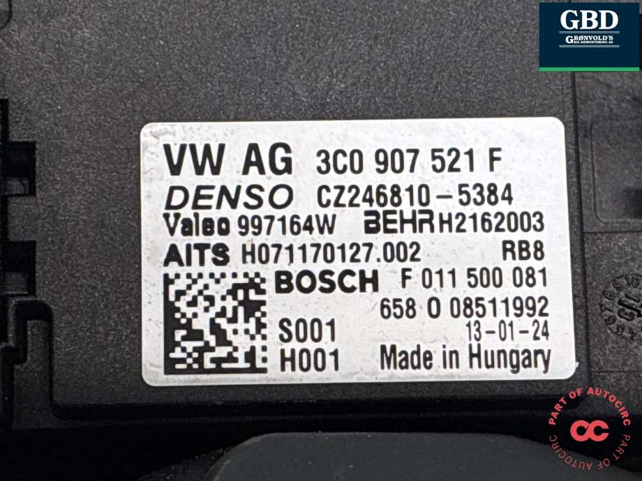 Varmeapparat motor til Audi Q3 2011-2014 (Type I, Fase 1) (1K1 820 021|1K1 820 015 L|)