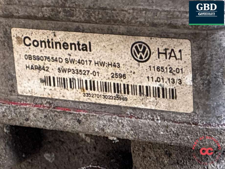 Kardang klokke bak til Audi Q3 2011-2014 (Type I, Fase 1) (0BS 525 010 H|0BS 525 010 C|)