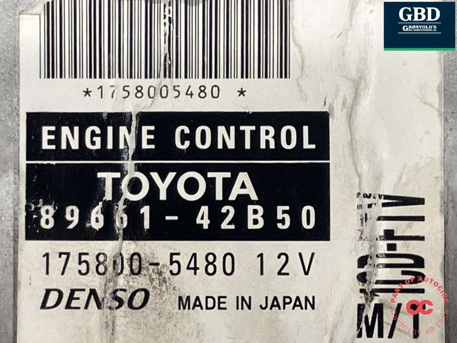 Styreenhet motor til Toyota RAV4 2000-2006 (Type II)  (DENSO|8966142780|89661-42B50|175800-5480)