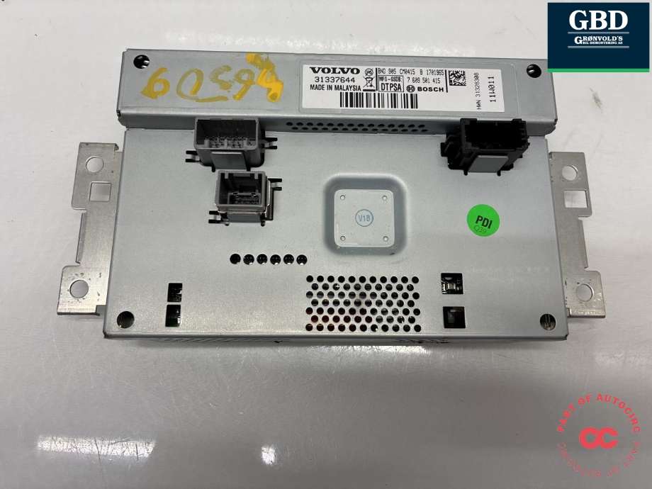 Multimedia display (MCU - Media Controller Unit) til Volvo XC60 2008-2013 (Type I, Fase 1) (36001980|31337644|7 609 501 415)