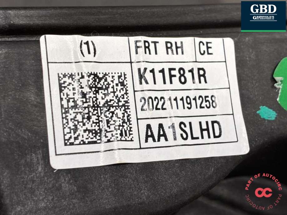 Ruteheis høyre foran til Hyundai Ioniq 6 2023-->>  (82481KL 000|)