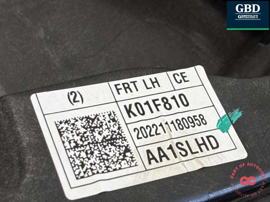 Ruteheis venstre foran til Hyundai Ioniq 6 2023-->> (82471KL 000|)