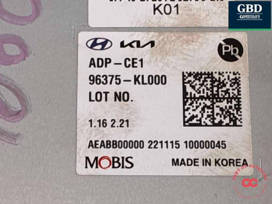 Styreenhet diverse til Hyundai Ioniq 6 2023-->>  (96375KL 000|)