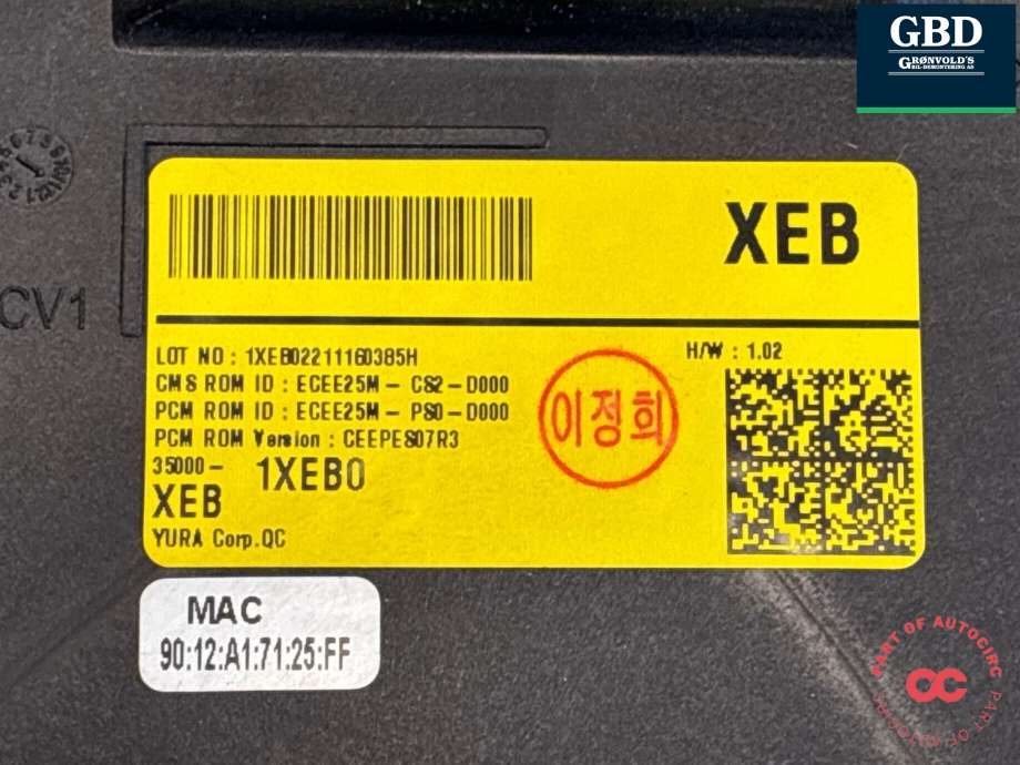 Styreenhet diverse til Hyundai Ioniq 6 2023-->> (35000-1XEB0XEB|)