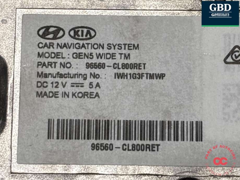 Instrument kjørecomputer til Hyundai Santa Fe 2021-->> (Type IV)  (96560CL 800RET|96560-CL800RET|)