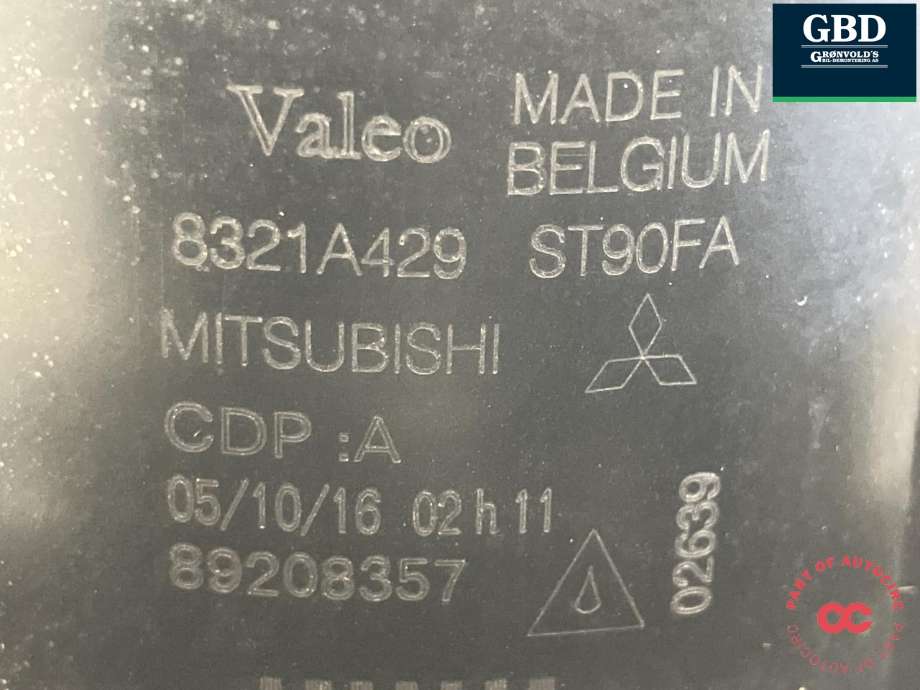 Tåkelykt høyre foran til Mitsubishi L200 2006-2015 (Type IV) (8321A097|)