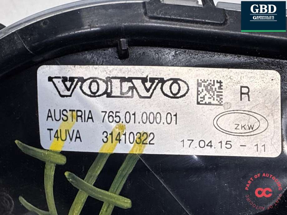 Tåkelykt høyre foran til Volvo V70 2007-2013 (Type III, Fase 1) (31213102|31410322|)