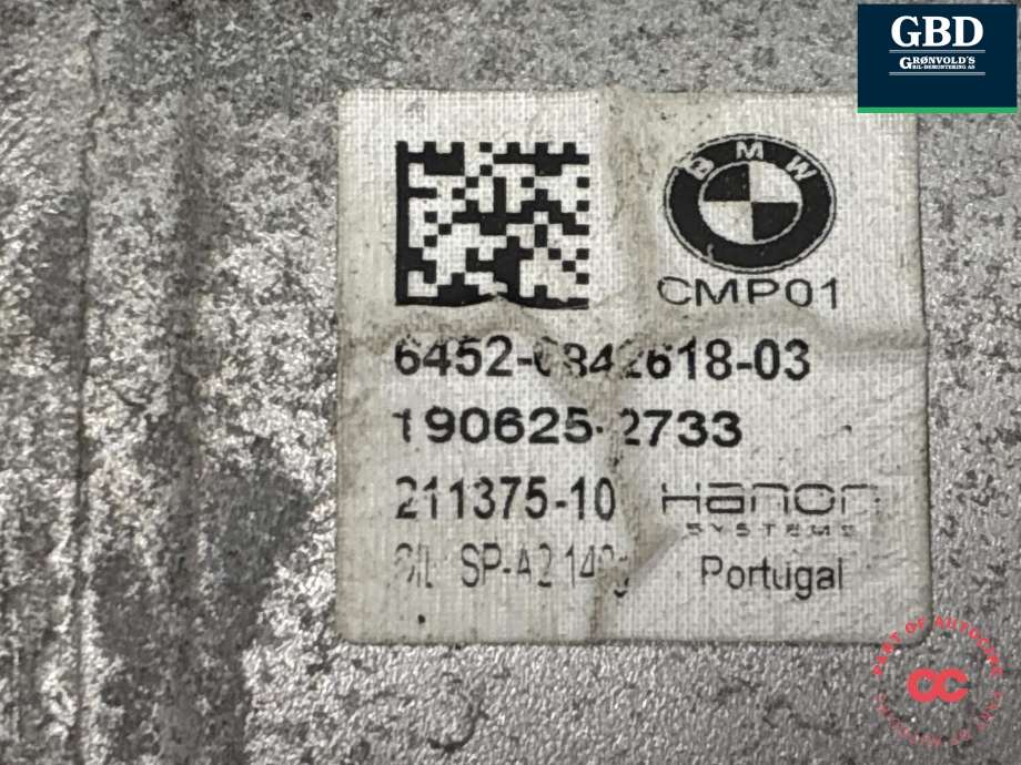 Aircondition kompressor til BMW X1 2015-2022 (F48) (F48) (64 52 5 A5C 710|64 52 5 A21 D11|)