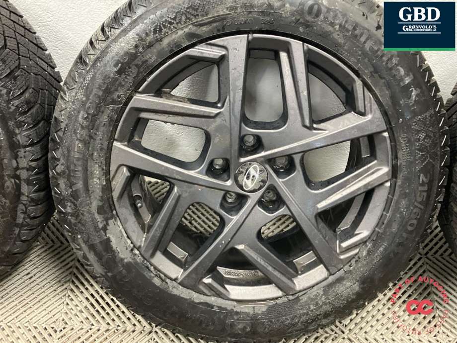 Hjulsett aluminium vinter til Hyundai Kona 2024-->> (Type II)  (CONTINENTAL|215\60\R17|PROD 2024 2X7MM 2X5MM|ET50 17X7J)