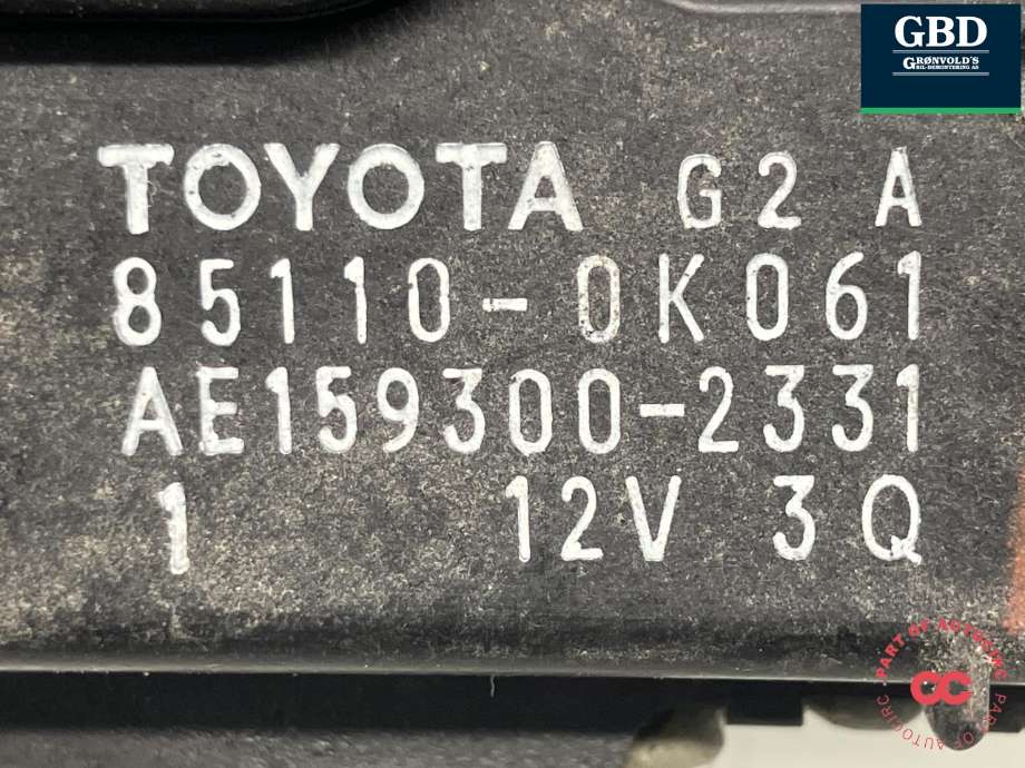 Viskermotor frontrute komplett m/overføring til Toyota Hilux 2012-2016  (851100K061|85110-0K061|AE159300-2331)