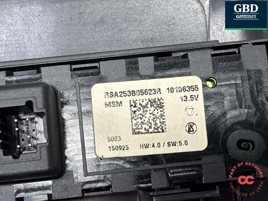Varmeapparat betjening til Renault Kadjar 2015-->>  (275102210R|RSA253B05623R|)