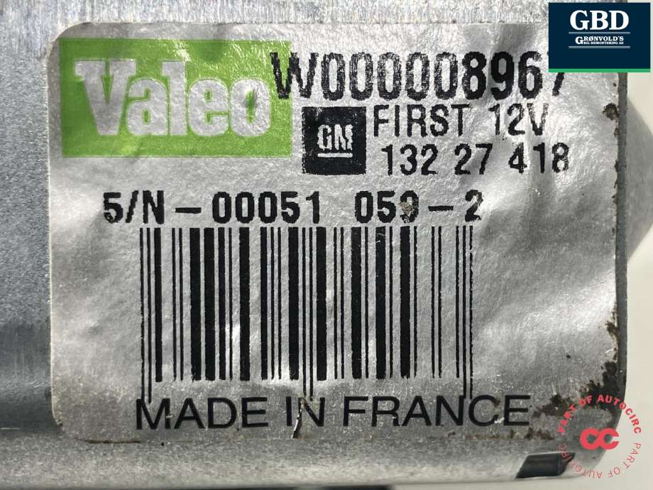 Viskermotor bakrute til Opel Insignia A 2009-2014 (13227418|)