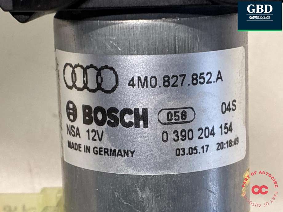 Baklukeåpner motor til Audi Q7 2015-->> (Type II)  (4M0 827 852 D|4M0 827 852 C|4M0 827 852 A)
