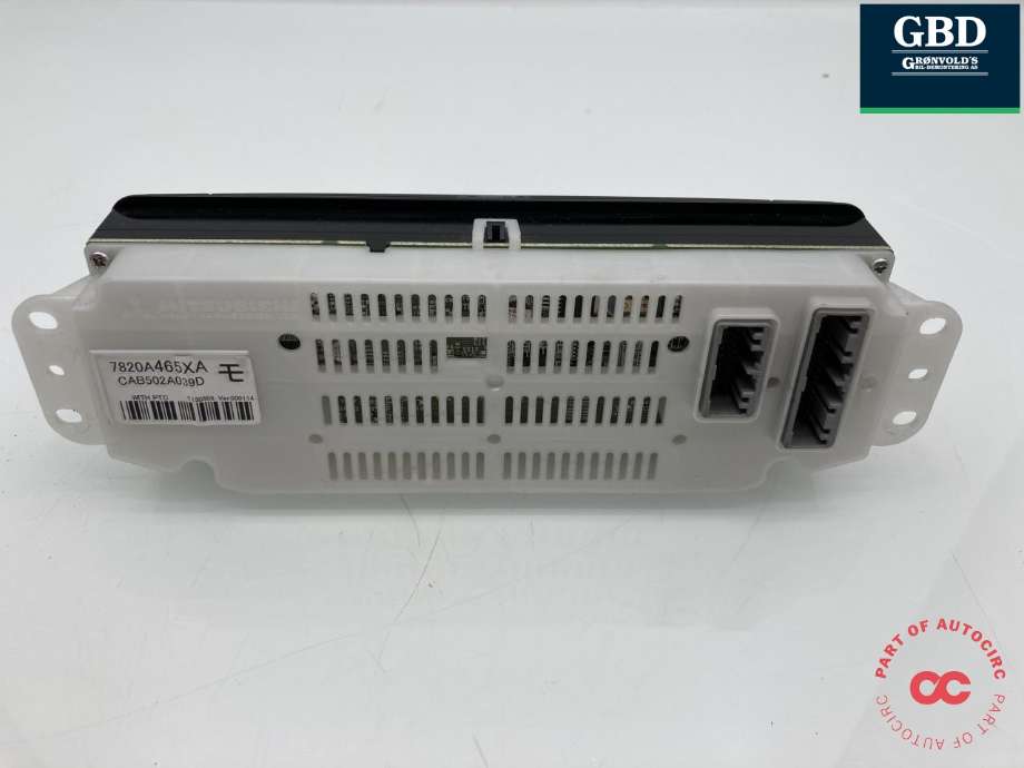 Varmeapparat betjening til Mitsubishi Outlander 2012-2015 (Type III, Fase 1)  (7820A465XA|)