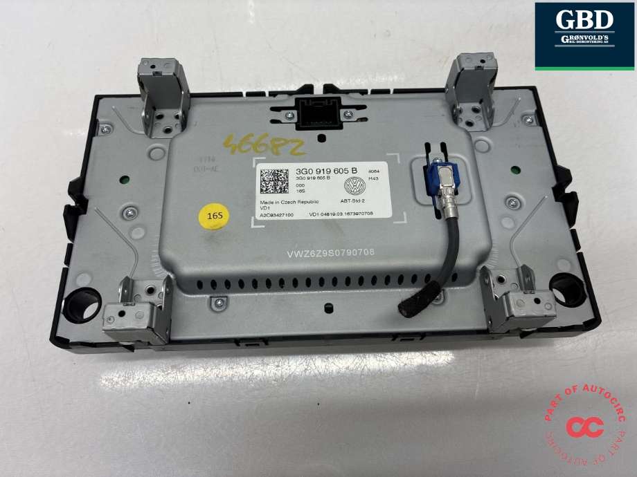 Bilstereo navigasjon til VW Passat 2015-2019 (Fase 1) (B8) (B8) (3G0 919 605 B|)