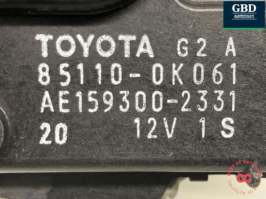 Viskermotor frontrute komplett m/overføring til Toyota Hilux 2012-2016 (851100K061|851500K061|)