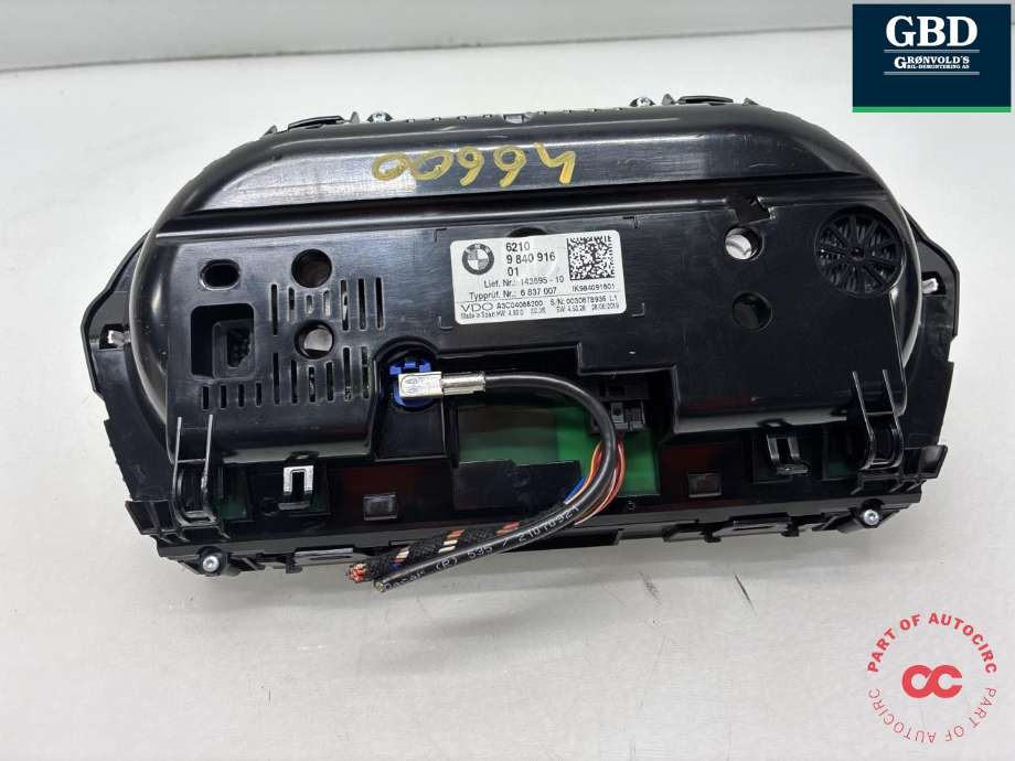 Instrumentpanel til BMW X1 2015-2022 (F48) (F48) (62 10 5 B41 3C9|)
