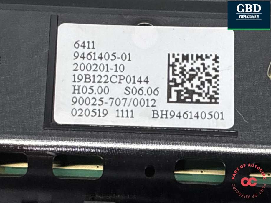 Varmeapparat betjening til BMW X1 2015-2022 (F48) (F48) (64 11 9 461 405|)