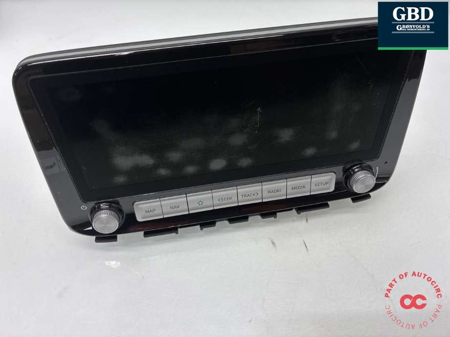Bilstereo navigasjon betjeningspanel til Hyundai Kona 2017-2021 (Type I, Fase 1) (96560K 4120TMT|)
