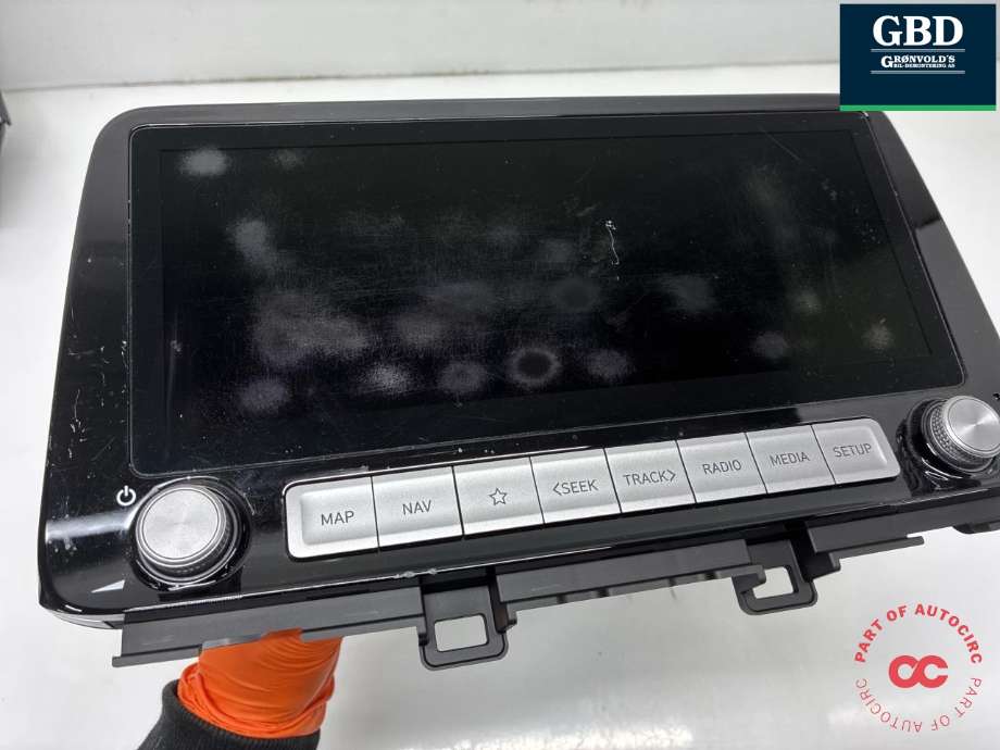 Bilstereo navigasjon betjeningspanel til Hyundai Kona 2017-2021 (Type I, Fase 1) (96560K 4120TMT|)