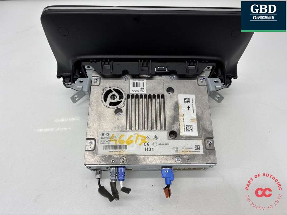 Bilstereo navigasjon betjeningspanel til Hyundai Kona 2017-2021 (Type I, Fase 1) (96560K 4120TMT|)