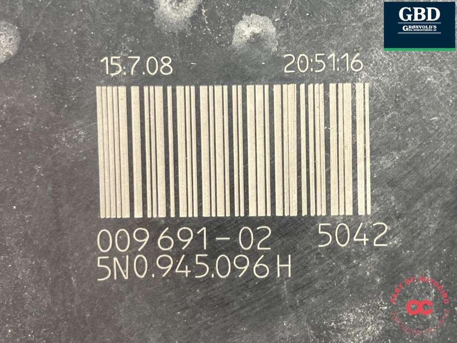 Baklykt høyre ytre til VW Tiguan 2007-2011 (Type I, Fase 1) (5N0 945 112 D|5N0 945 096 H|009 691-02)