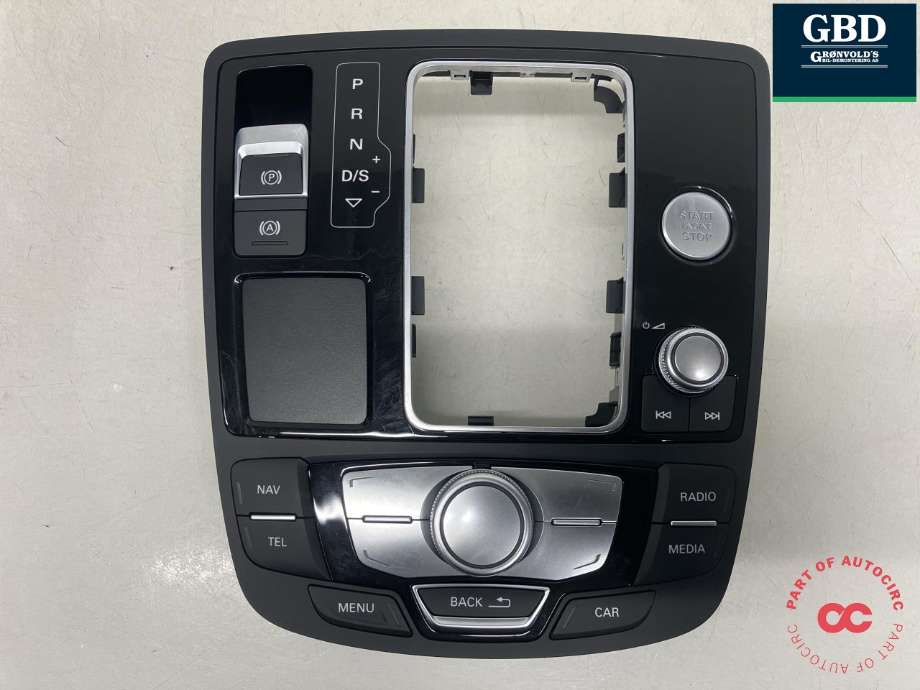 Bilstereo navigasjon betjeningspanel til Audi A6 2014-2018 (Type IV, Fase 2) (C7) (C7) (4G1 919 610 F|)