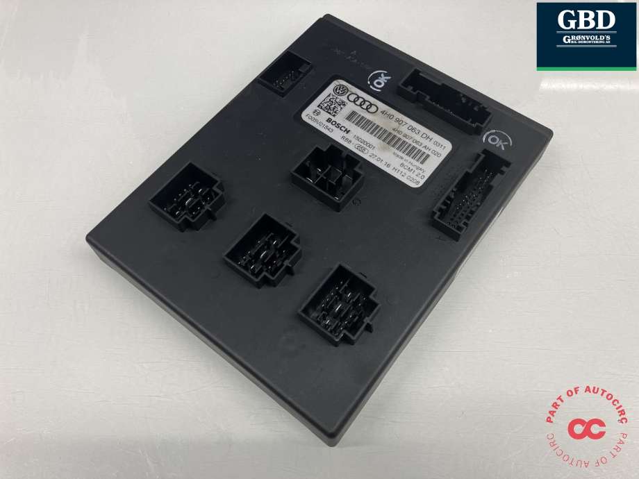 Styreenhet comfort (BCM) til Audi A6 2014-2018 (Type IV, Fase 2) (C7) (C7) (BOSCH|4H0 907 063 DK |4H0 907 063 DK Z00|4H0 907 063 DH|F005V01543)