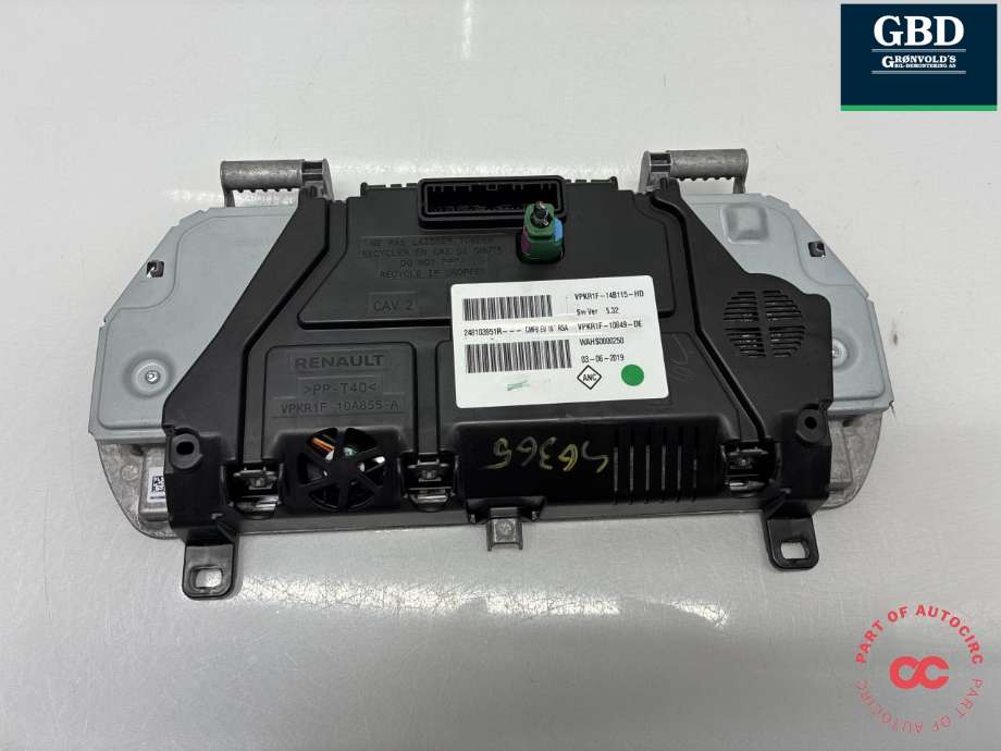 Instrumentpanel til Renault Zoe 2019-->> (Fase 2) (248096175R|)